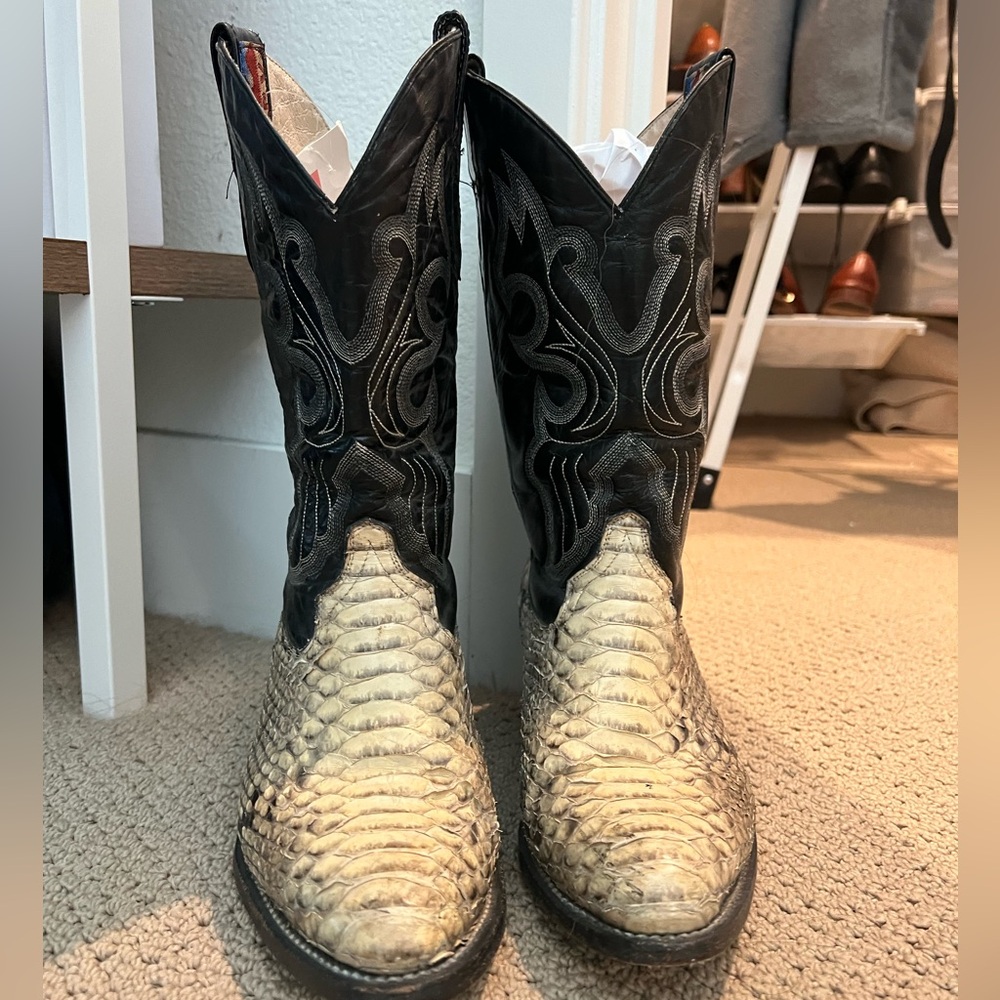 Vintage Python cowboy boots